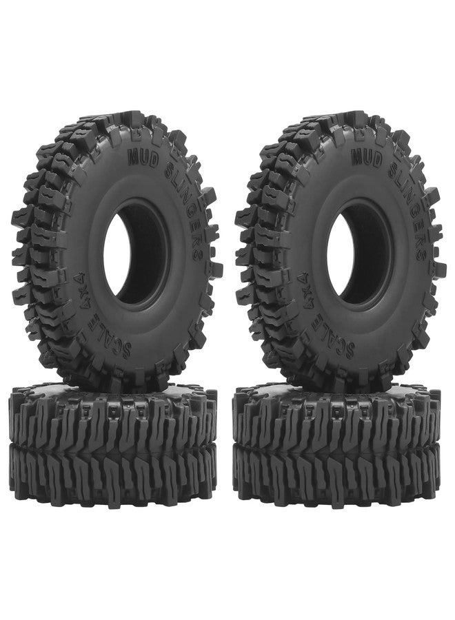 daitoku 1.0 RC Car Tires, daitoku 62 * 22mm 1.0 Mud Slingers RC Crawler Tires for 1/24 SCX24 1/18 TRX4M - Style A - Image 1